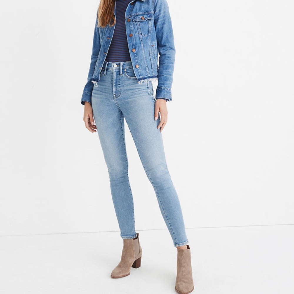 Madewell 10" High-Rise Skinny Jeans in Hamden Wash
